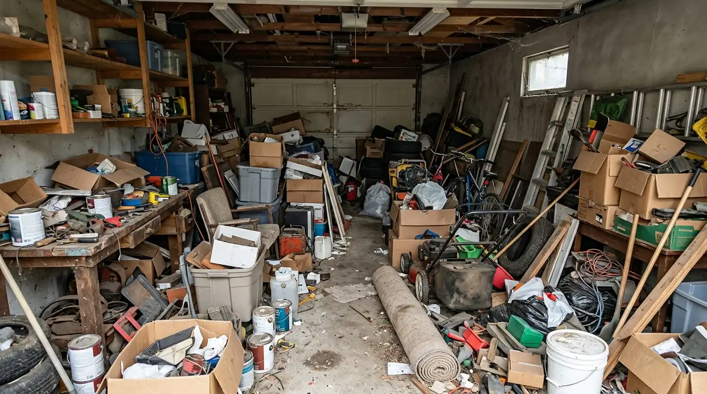 befor junk removal service garage waste removal service